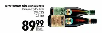Citti Fernet-Branca oder Branca Menta tilbud