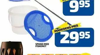 Spand med. fiskenet