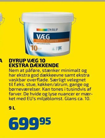 Davidsen Dyrup væg 10 ekstra dækkende tilbud