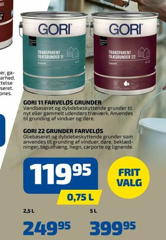 Davidsen Gori 22 grunder farveløs tilbud