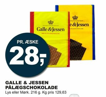 Let-Køb Galle & jessen pålægschokolade tilbud