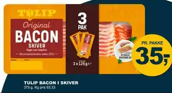 Let-Køb Tulip bacon i skiver tilbud
