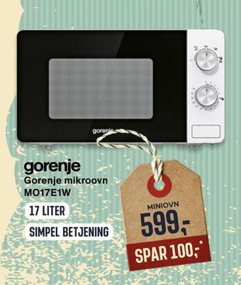 Skousen Gorenje mikroovn mo17e1w tilbud