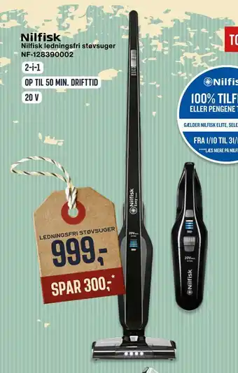 Skousen Nilfisk ledningsfri støvsuger nf-128390002 tilbud