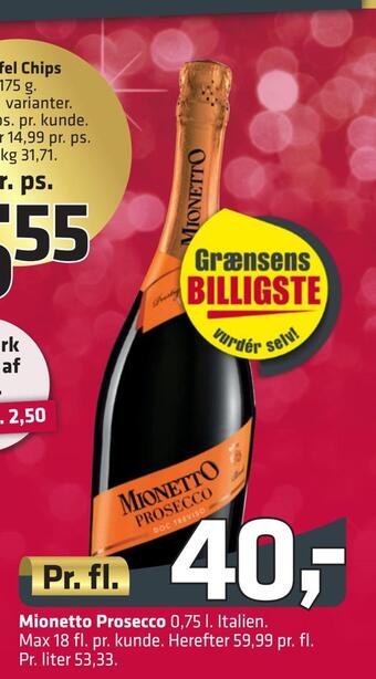 Fleggaard Mionetto prosecco tilbud
