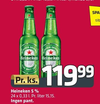 Fleggaard Heineken 5 % tilbud