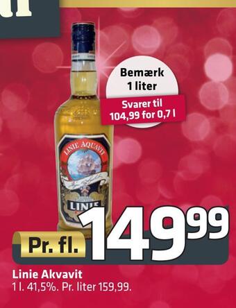 Fleggaard Linie akvavit tilbud