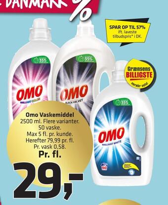 Fleggaard Omo vaskemiddel tilbud