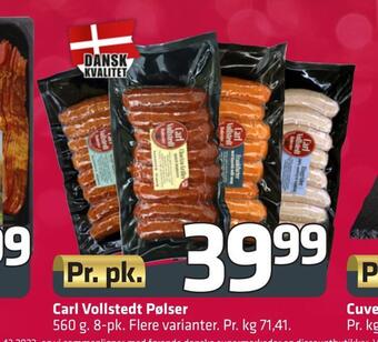Fleggaard Carl vollstedt pølser tilbud
