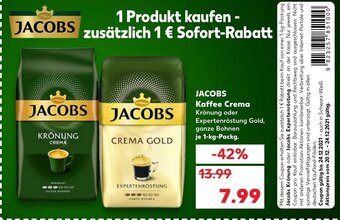 Kaufland DE Jacobs Kaffee Crema tilbud