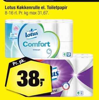 Calle Lotus køkkenrulle el. toiletpapir tilbud