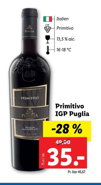 Lidl Primitivo igp puglia tilbud