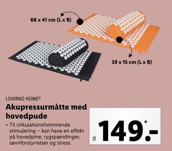 Lidl Akupressurmåtte med hovedpude tilbud