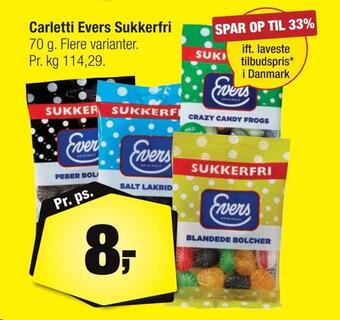 Calle Carletti evers sukkerfri tilbud