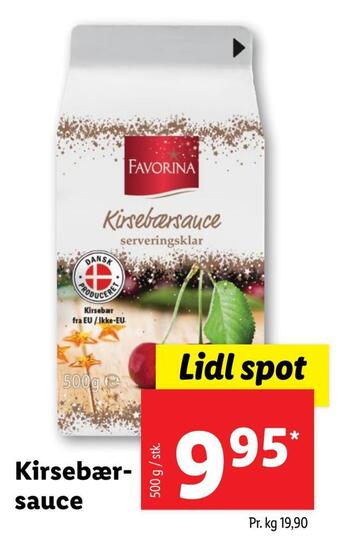Lidl Kirsebærsauce tilbud