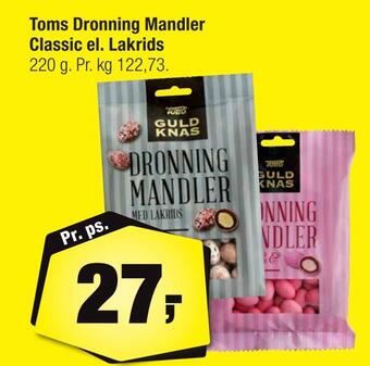 Toms dronning mandler classic el. lakrids