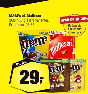Calle M&m's el. maltesers tilbud