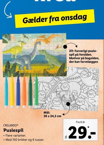 Lidl Puslespil tilbud
