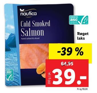 Lidl Røget laks tilbud