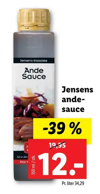 Lidl Jensens andesauce tilbud