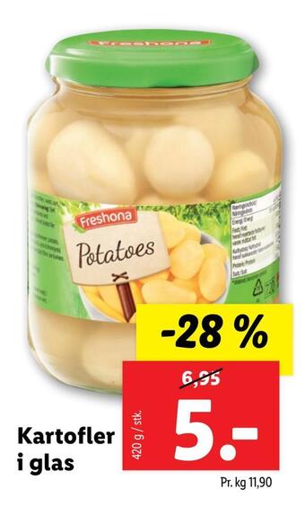 Lidl Kartofler i glas tilbud