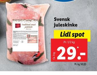Lidl Svensk juleskinke tilbud