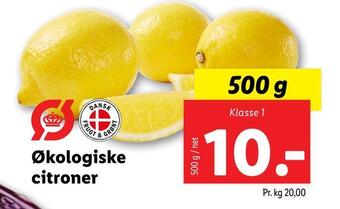 Lidl Økologiske citroner tilbud
