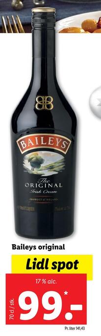 Lidl Baileys original tilbud