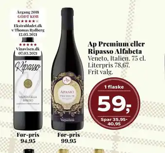Dagli'Brugsen Ap premium eller ripasso alfabeta tilbud