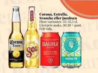 Corona, estrella, svaneke eller jacobsen
