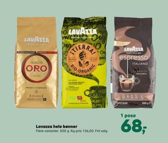 Kvickly Lavazza hele bønner tilbud