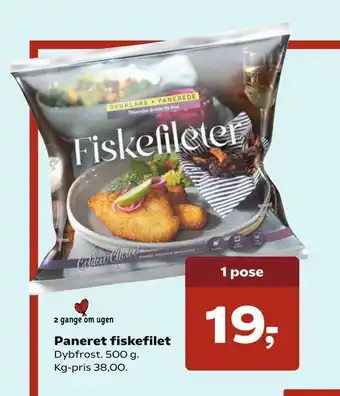 Kvickly Paneret fiskefilet tilbud