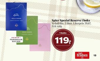 Dagli'Brugsen Spier special reserve i boks tilbud