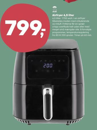 Kvickly Airfryer 6,5 liter tilbud