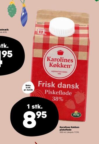 Kvickly Karolines køkken piskefløde tilbud