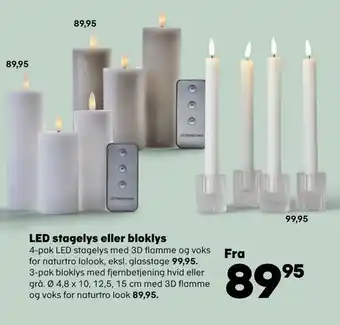 Kvickly Led stagelys eller bloklys tilbud