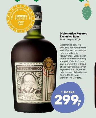 Kvickly Diplomático reserva exclusiva rom tilbud