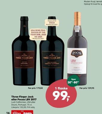 Kvickly Three finger jack eller pocas lbv 2017 tilbud