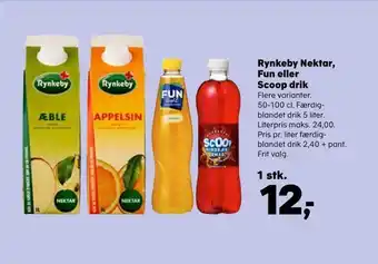 SuperBrugsen Rynkeby nektar, fun eller scoop drik tilbud