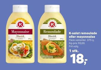 SuperBrugsen K-salat remoulade eller mayonnaise tilbud