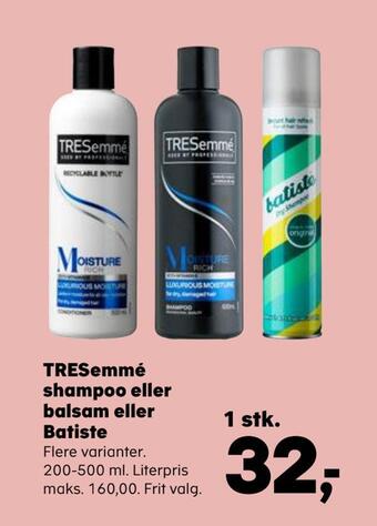 SuperBrugsen Tresemmé shampoo eller balsam eller batiste tilbud