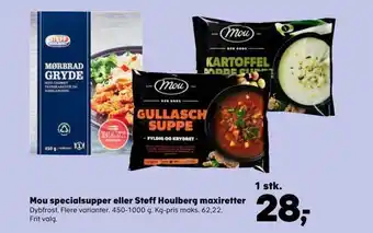 SuperBrugsen Mou specialsupper eller steff houlberg maxiretter tilbud