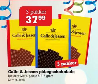 Poetzsch Padborg Galle & jessen pålægschokolade tilbud