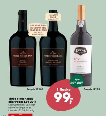 SuperBrugsen Three finger jack eller pocas lbv 2017 tilbud