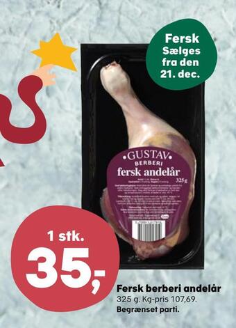 SuperBrugsen Fersk berberi andelår tilbud