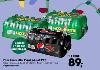 SuperBrugsen Faxe kondi eller pepsi pet tilbud