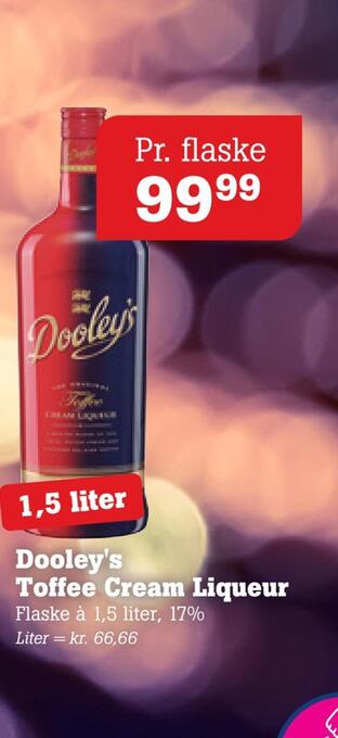 Dooley's toffee cream liqueur