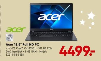 Bilka Acer 15,6" full hd pc tilbud