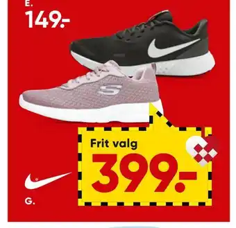 Bilka Skechers eller nike sko tilbud