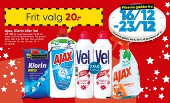 Bilka Ajax, klorin eller vel tilbud